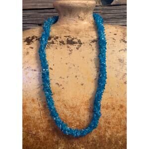 Blue Apatite Twisted Necklace